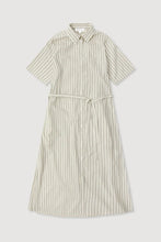 Load image into Gallery viewer, Ria Stripe Midi Shirt Dress-Cream/Smoke