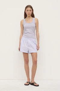 Robyn Scoop Neck Rib Tank-Lilac