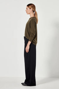 Cashmere Crew-Khaki