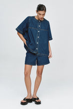 Load image into Gallery viewer, Short Sleeve Seam Shirt-Classic Blue