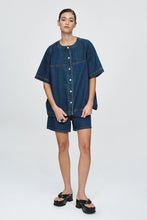 Load image into Gallery viewer, Short Sleeve Seam Shirt-Classic Blue