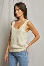 Load image into Gallery viewer, Stacey-Cotton Slub Mesh Tank-Natural