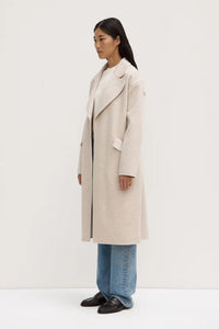 Sadie Single Breasted Wool Coat-Oat Marle