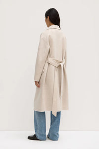 Sadie Single Breasted Wool Coat-Oat Marle