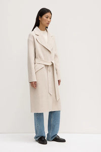 Sadie Single Breasted Wool Coat-Oat Marle