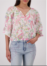 Load image into Gallery viewer, Blouse with all over Floral Print-Champagne Beige