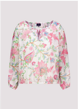Load image into Gallery viewer, Blouse with all over Floral Print-Champagne Beige