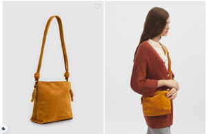 Gather Crossbody Leather-Dark Yellow