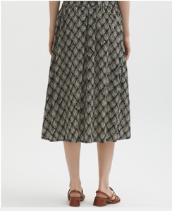 Seagrass Print Skirt-Black