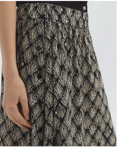 Seagrass Print Skirt-Black