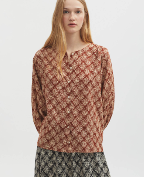 Seagrass Print Top-Terractta