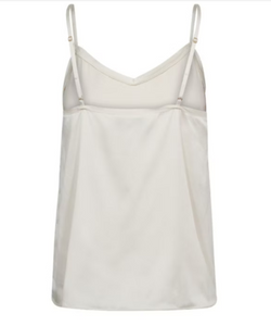 Ditte Silk Singlet-Ecru