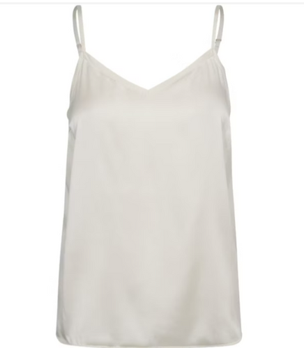 Ditte Silk Singlet-Ecru