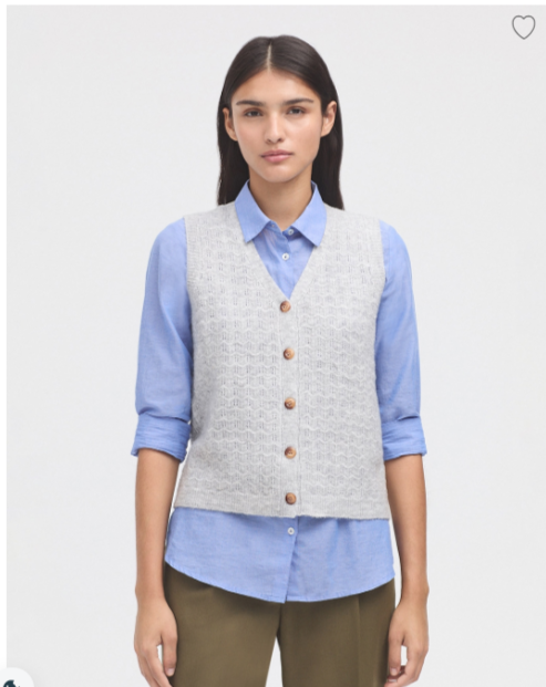 Openwork Vest with Cashmere