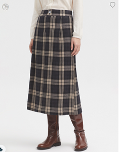 Cotton Plaid Fabric Skirt