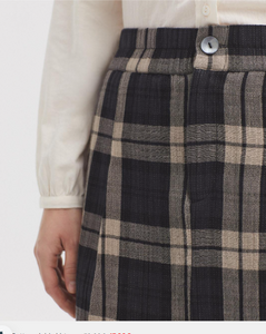 Cotton Plaid Fabric Skirt