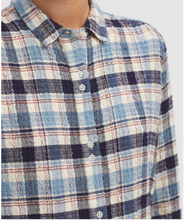 Load image into Gallery viewer, Check Shirt with Double Buttons-Ecru