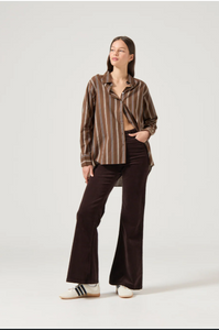 Brownstone Shirt-Cocoa Stripe
