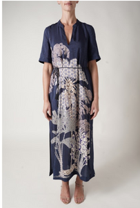 Pina Kaftan Dress-Mirage Print