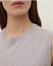 Load image into Gallery viewer, Helena Cotton Cashmere Vest-Grey Marle