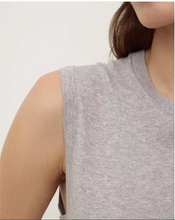 Load image into Gallery viewer, Helena Cotton Cashmere Vest-Grey Marle