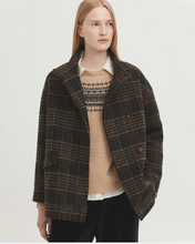 Load image into Gallery viewer, Plaid Wool Mix Jacket-Dark Grey