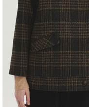 Load image into Gallery viewer, Plaid Wool Mix Jacket-Dark Grey