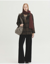 Load image into Gallery viewer, Plaid Wool Mix Jacket-Dark Grey
