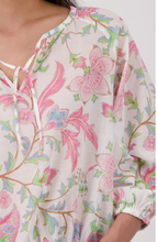 Load image into Gallery viewer, Blouse with all over Floral Print-Champagne Beige