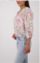 Load image into Gallery viewer, Blouse with all over Floral Print-Champagne Beige