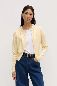 Semra Cotton Cashmere Cardigan-Chamomile