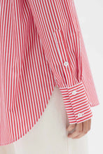 Load image into Gallery viewer, Signature Stripe Poplin Shirt-Redwood/White