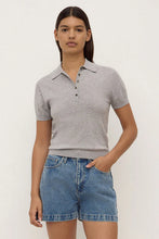 Load image into Gallery viewer, Sloane Cotton Cashmere Polo-Grey Marle