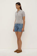 Load image into Gallery viewer, Sloane Cotton Cashmere Polo-Grey Marle