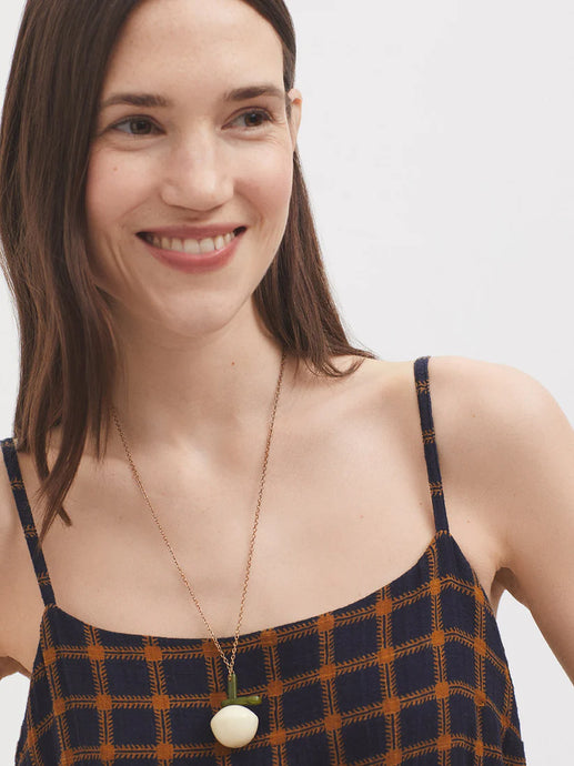 Turnip Necklace-Dark Ecru