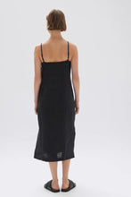 Load image into Gallery viewer, Vallory Linen Slip Dress-Black