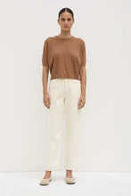 Load image into Gallery viewer, Vanya Cotton Cashmere Boxy Knit Tee-Bronze