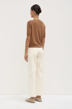 Load image into Gallery viewer, Vanya Cotton Cashmere Boxy Knit Tee-Bronze