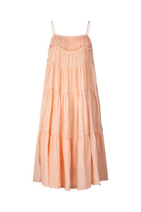 Kadie Cotton String Dress-Tangerine