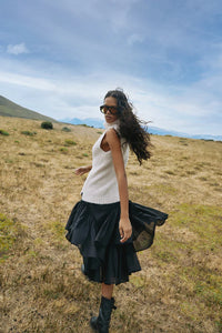 Sharmaine Multi Layer Skirt-Black
