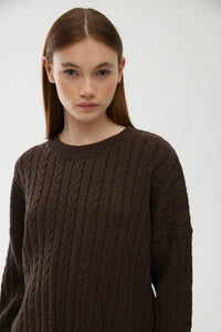 Willa Cable Knit_Chocolate