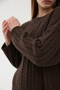 Willa Cable Knit_Chocolate