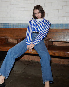 Everyday Shirt-Cobalt Stripe