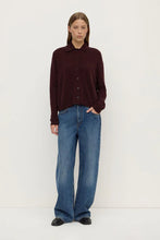 Load image into Gallery viewer, Wool Cashmere Knit Cardigan-Dark Merlot