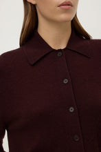 Load image into Gallery viewer, Wool Cashmere Knit Cardigan-Dark Merlot