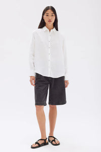 Xander Linen Shirt-Navy