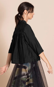 Bamboo Manchuria Shirt-Black