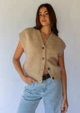Load image into Gallery viewer, Button Vest-Almond