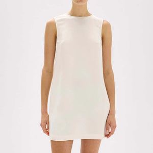 Bridget Linen Silk Mini Dress-Cream