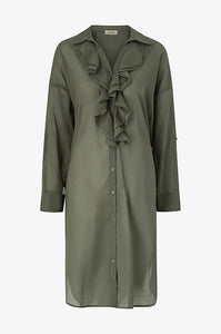 Jelena Voile Dress-Dusty Olive